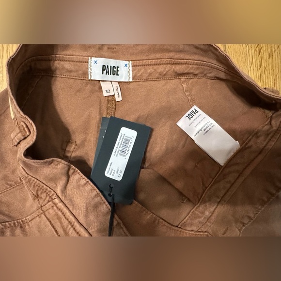 PAIGE Carly Short High Wasited Paper Bag Waist in Vintage Mocha Bisque - Picture 5 of 9